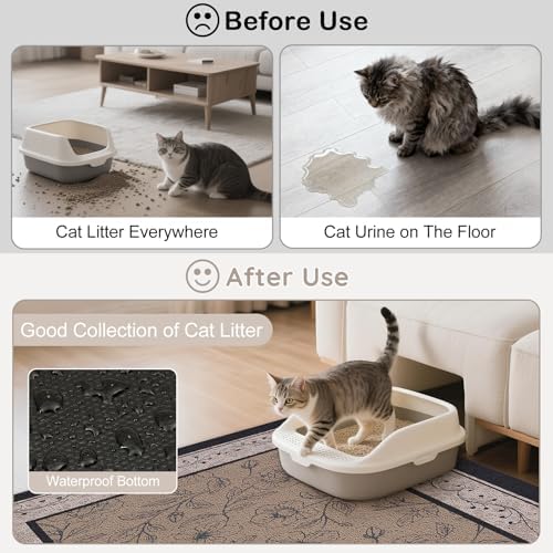 33"x22" Cat Litter Mat Waterproof Non-Slip Litter Trapping Pad - Image 5