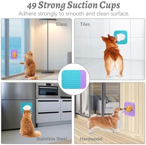 MateeyLife 2PCS Small Lick Mat for Dogs and Cats, Licking Mats for Dog Anxiety - Image 5