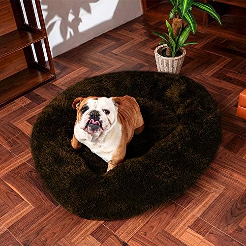 Plush Calming Donut Dog Bed for Small to Medium Dogs, 28 Inch Round Pet Bed - Image 2