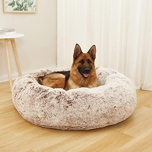 Bedfolks Calming Fluffy Donut Dog Bed - Image 2