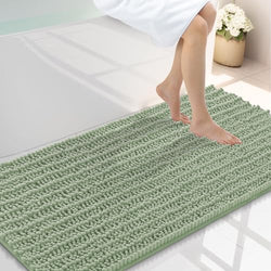 Smiry Bathroom Rugs 45X27, Extra Soft Rubber Backing Chenille Bath Mats by Smiry