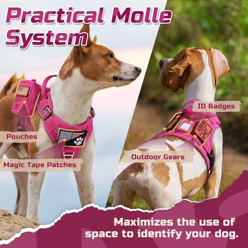 rabbitgoo Tactical Dog Harness for Small, No Pull Military Service Vest - Image 3