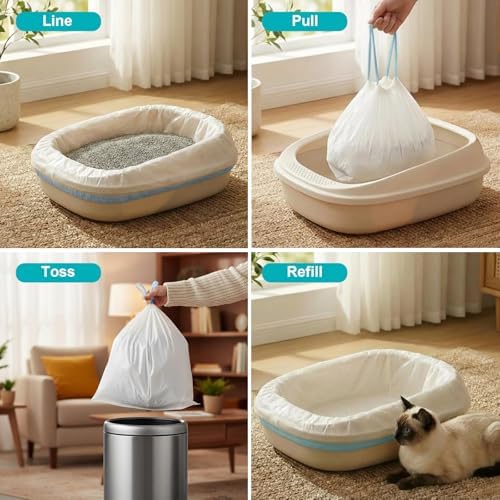 48 Pack 46"x18" Super Cat Litter Bags, Tear-Free Box, Heavy 3mil Duty Bags - Image 5