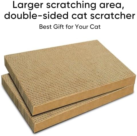 Cat Scratcher 2-Pack Refills, Large Cardboard Pads - Image 4
