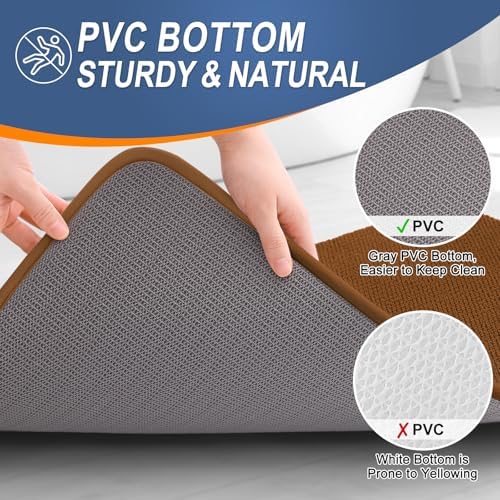 OLANLY Memory Foam Bathroom Runner Rugs 59x20, Absorbent Long Mat - Image 4