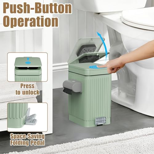 Dog Poop Trash Can for Outside & Indoor, 5L/1.3Gal Small Pet Waste Bin - Image 3