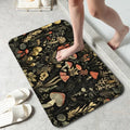 Retro Mushrooms Bathroom Rug 29.5"x17", Super Absorbent Fast Drying Bath Mat by Unknown