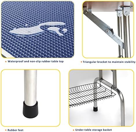 ROOMTEC 46" Dog Grooming Table, Foldable Home Pet Bathing Station - Image 4