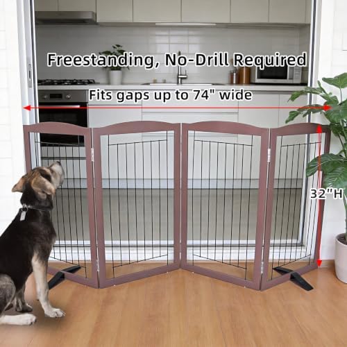 ZJSF Freestanding Dog Fence Indoor, Foldable Dog Gate - Image 2