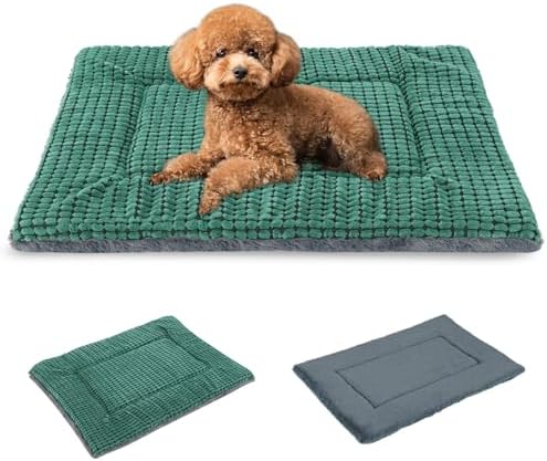 BVAGSS Reversible Dog Crate Pad, Memory Foam Pet Bed Mat, Soft Warm Machine by BVAGSS