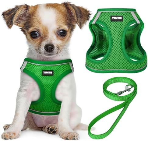 No Pull Dog Puppy Harness and Leash Set Reflective Mesh Vest Large by YIMEIS