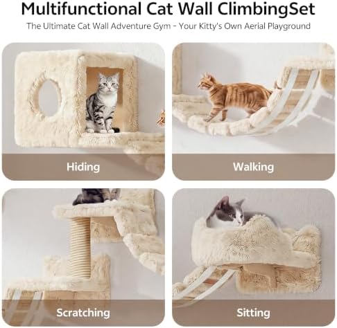 9-in-1 Cat Wall Shelves, Cat Wall Furniture Set - Image 3