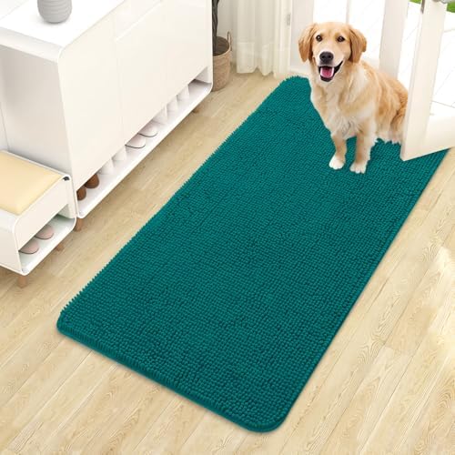 OLANLY Dog Door Mat for Muddy Paws 44x24, Super Absorbent Chenille Mud Mat by OLANLY