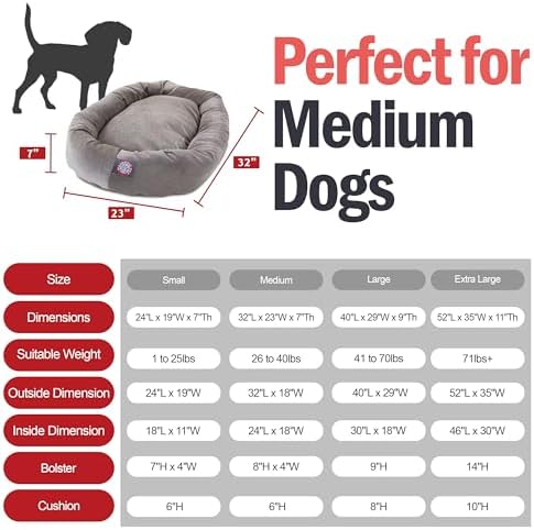Majestic Pet 32 Inch Micro Velvet Calming Dog Bed Washable – Cozy Soft Round - Image 3