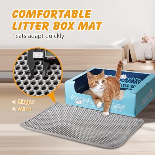 ondware Cat Litter Mat 24 x 15 in, Double Layer, Waterproof - Image 3