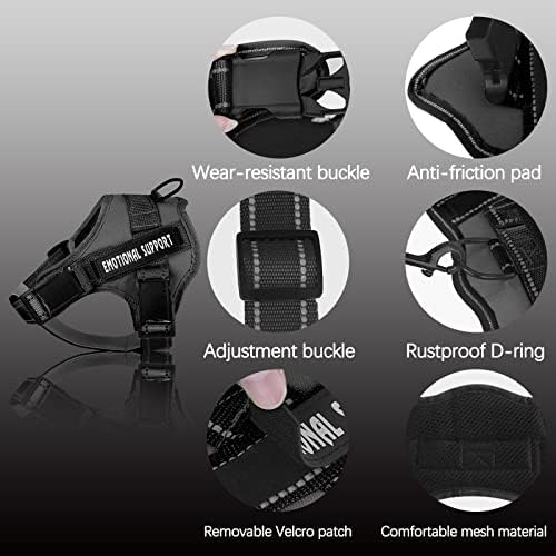 voopet Service Dog Harness, Emotional Support Pet Vest Harness, Reflective - Image 3