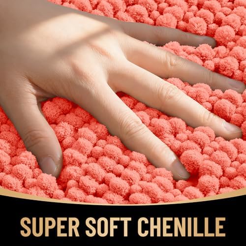 OLANLY Thick Chenille Small Bathroom Rugs 24x16, Absorbent Bath Mat - Image 2