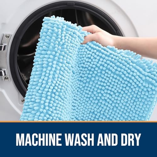 OLANLY Dog Door Mat for Muddy Paws 48x30, Super Absorbent Chenille Mud Mat - Image 5