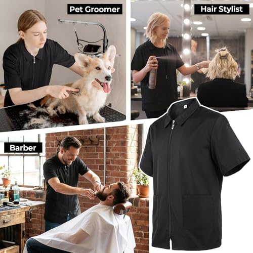 Noverlife Barber Jackets for Men, Hair Repellent Stylist Vest - Image 5