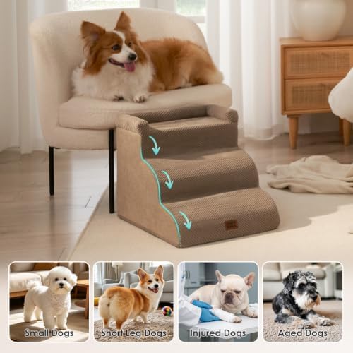 EHEYCIGA 4-Step Curved Dog Stairs - Image 2