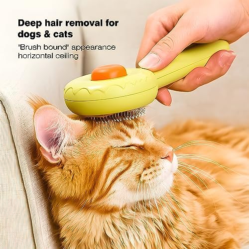 Pet Grooming Brush for Cats and Dogs, Self-Cleaning Sliker Brush for Removes - Image 2