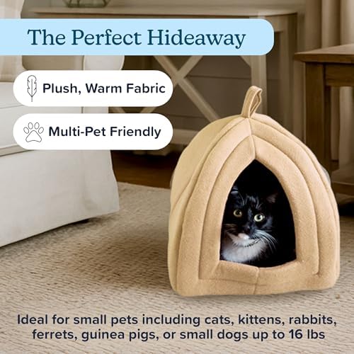 Cat House - Indoor Bed with Removable Foam Cushion - Pet Tent - Image 2