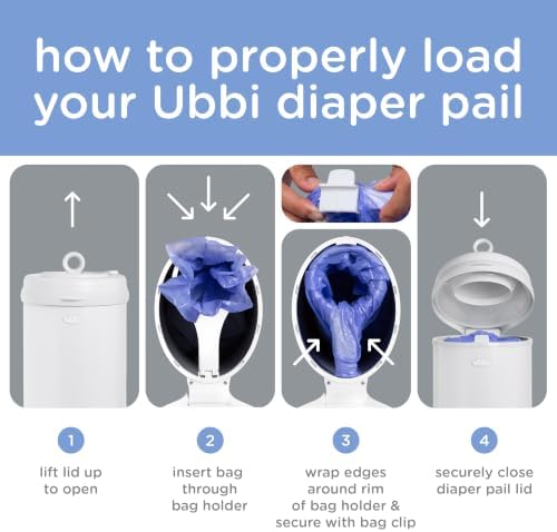 Ubbi Diaper Pail Plastic Bags, 13-Gallon Capacity, Single Pack - Image 3