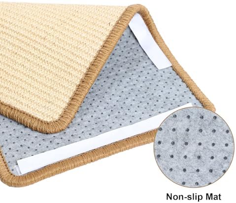 2 Pack Cat Scratcher Mat, Jute Border, Sofa Protector, 23.6x15.7in - Image 4
