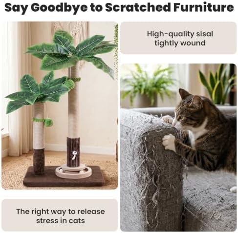 Woochpet 2Cat Posts with Cat Toys, Scratching Post - Image 5