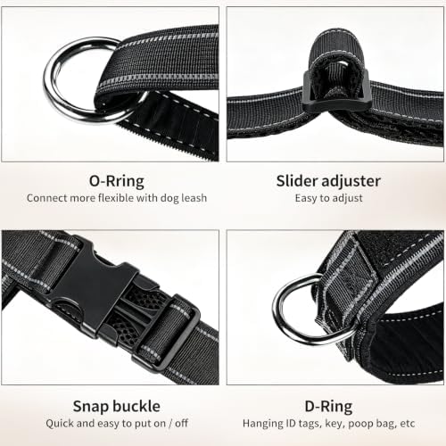 No Pull Dog Harness Front Clip, Escape Proof Dog Harness, Reflective Durable - Image 5