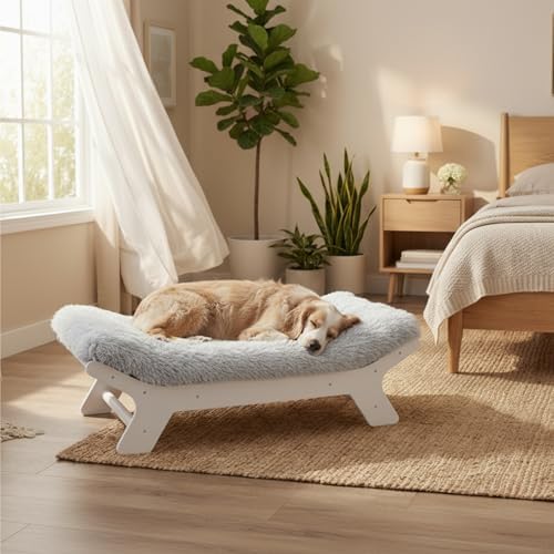 Muihood Elevated Wood Dog Bed Frame by MUIHOOD