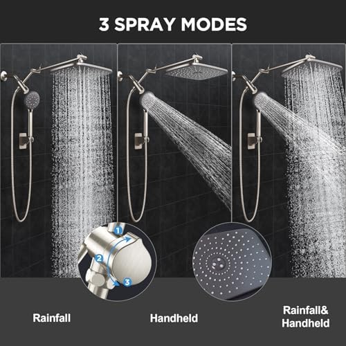 Veken Brushed Nickel 11.8" Shower Head - Image 3