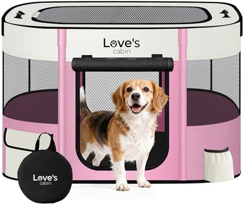 Love's cabin Pet Puppy Dog Playpen, Large Dog Tent Crates Cage Indoor/Outdoor by Lovescabin