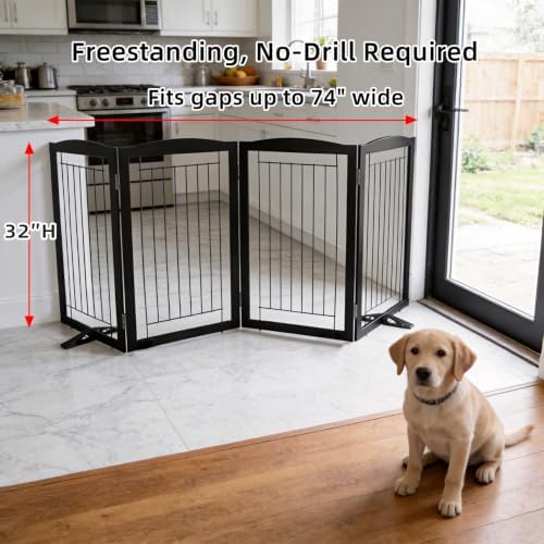 ZJSF Freestanding Dog Fence Indoor, Foldable Dog Gate - Image 2