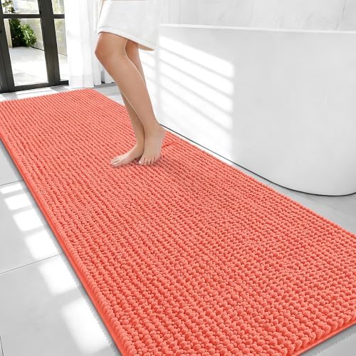 OLANLY Thick Chenille Bathroom Runner Rugs 70x24, Absorbent Bath Mat by OLANLY