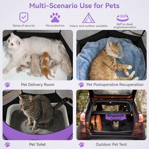 Siedihit Dog Cat Playpen, Puppy Pet Playpen, Small Dogs Tent Crates Cage - Image 4