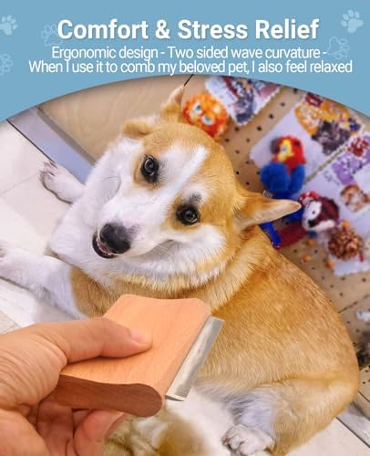 Dog Brush for Shedding | Pet pro Grooming Tool, Cat Grooming Supplies, - Image 2