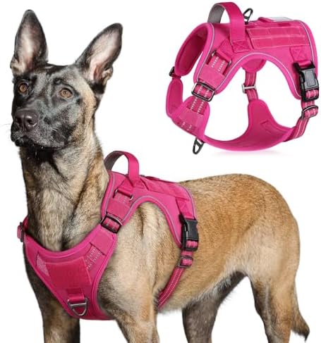rabbitgoo Tactical Dog Harness for Large, No Pull Military Service Vest by rabbitgoo