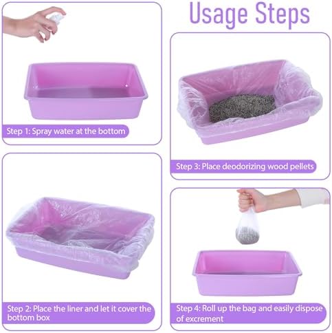 50 PCS Disposable Plastic Cage Liners, Small Animals Leak Proof Toilet Film - Image 4