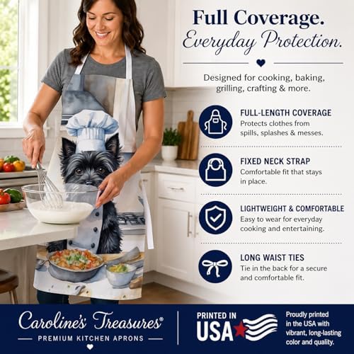 Caroline's Treasures Cairn Terrier The Chef Apron Cooking Kitchen Server Baking - Image 4