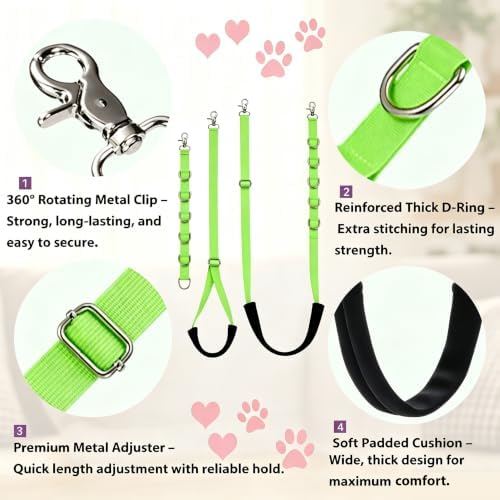 Dog Grooming Belly Straps Green Pet Grooming Supplies 3 Sets Professional Dogs - Image 3