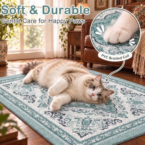 Unicorn Catcher 24"x15" Cat Litter Mat Non-Slip Washable Litter Box Mat - Image 4