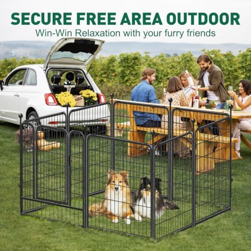 VISCOO Dog Playpen Outdoor, 8 Panels 40" High Heavy Duty Metal Dog Pen - Image 2