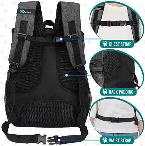 PetAmi Dog Backpack Carrier, Airline Approved 4-Way Entry Cat Bag - Image 5