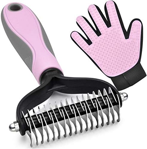 Double-Sided Undercoat Rake for Deshedding & Dematting Pets by KAIFONG
