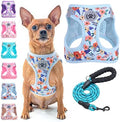BEAUTYZOO Small Dog Harness and Leash Set, No Pull Puppy Pet Vest-Floral by BEAUTYZOO
