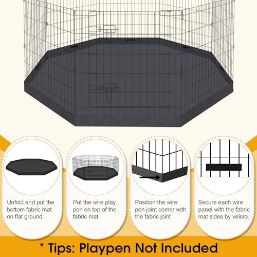 Dog Playpen Bottom Pad, 600D Oxford Waterproof Mat - Image 5