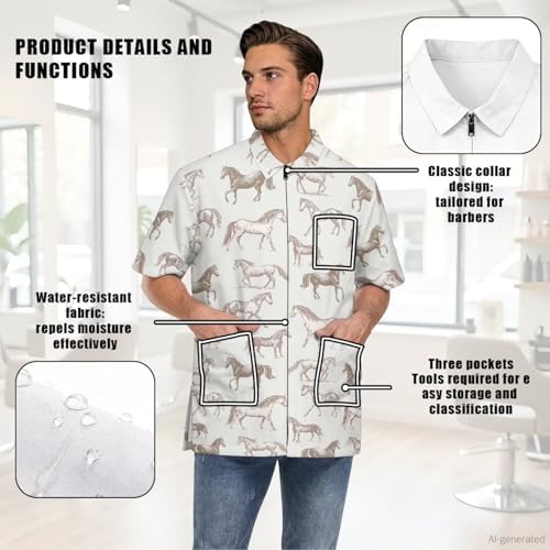 Work Smock for Pet Groomers, Professional Design Water & Hair Proof - Image 6