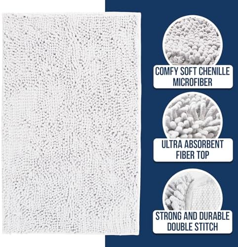 Muddy Mat® | Chenille Bathroom Rugs Quick Dry Microfiber Mats Non Slip Washable - Image 2