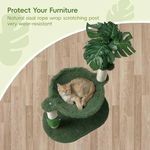 MECOOL Cat Tree Tower 32" Tall Scratching Post - Image 5